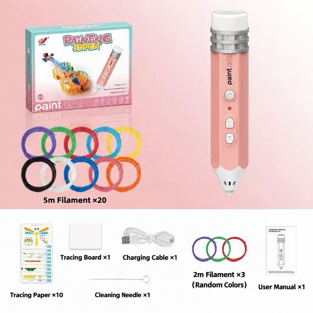 Kids Rechargeable 3D Printing Pen Kit – Build Creativity & Hands-On Skills
