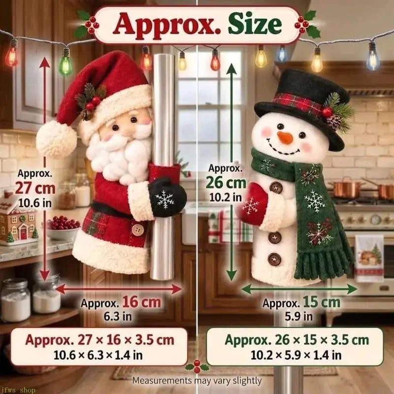 Christmas Santa Snowman Handle Huggers