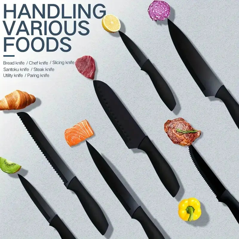 19-Piece Silicone Wood Handle Utensil Set
