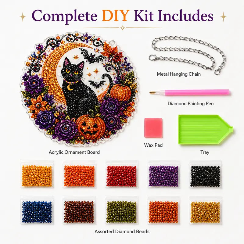 Halloween Christmas DIY Diamond Painting Suncatcher Kit