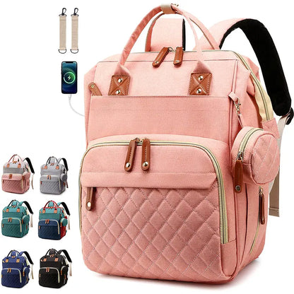 Multifunctional Diaper Backpack with USB Charging Port