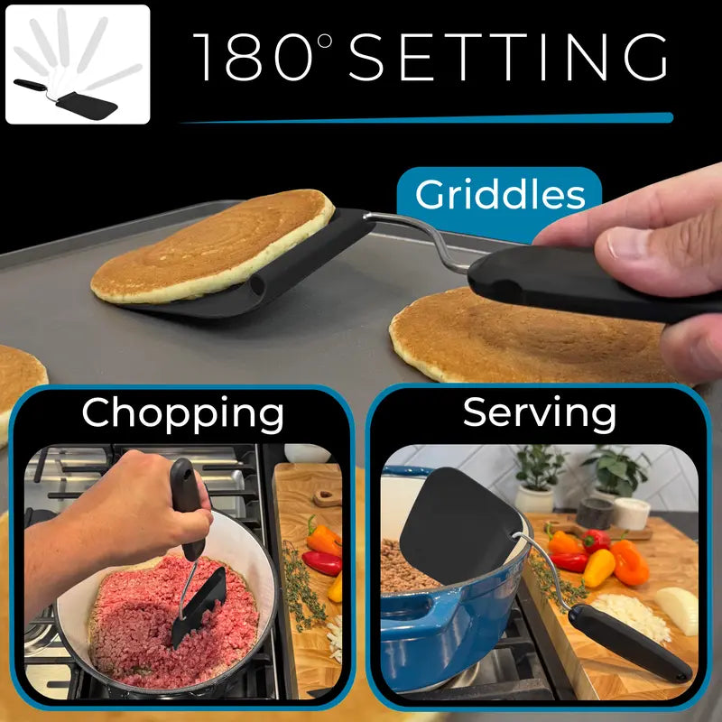 7-Angle Adjustable Spatula with 2 Replaceable PPSU Heads