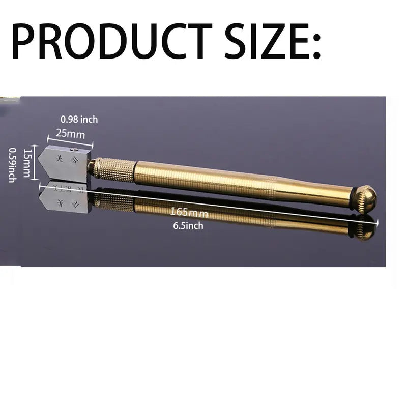 Heavy-Duty Diamond Head Glass Cutter Tool