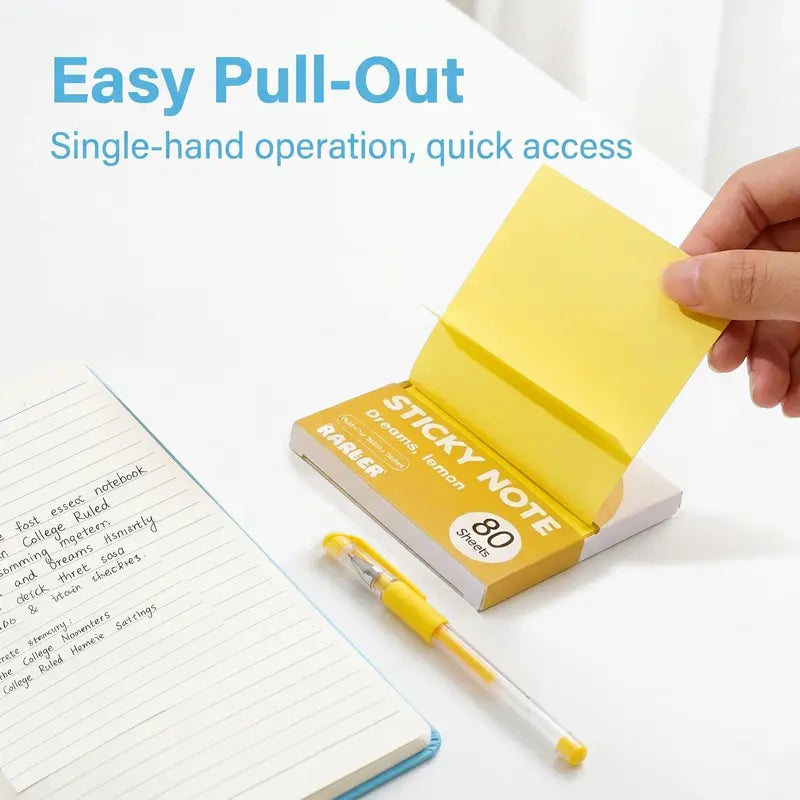 Transparent Pull-Out Glitter Sticky Notes (12 Boxes, 960 Total)