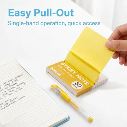 Transparent Pull-Out Glitter Sticky Notes (12 Boxes, 960 Total)