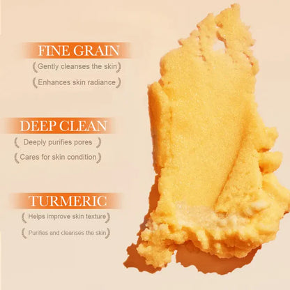 Natural Turmeric & Lemon Brightening Body Scrub – Exfoliating Glow Treatment
