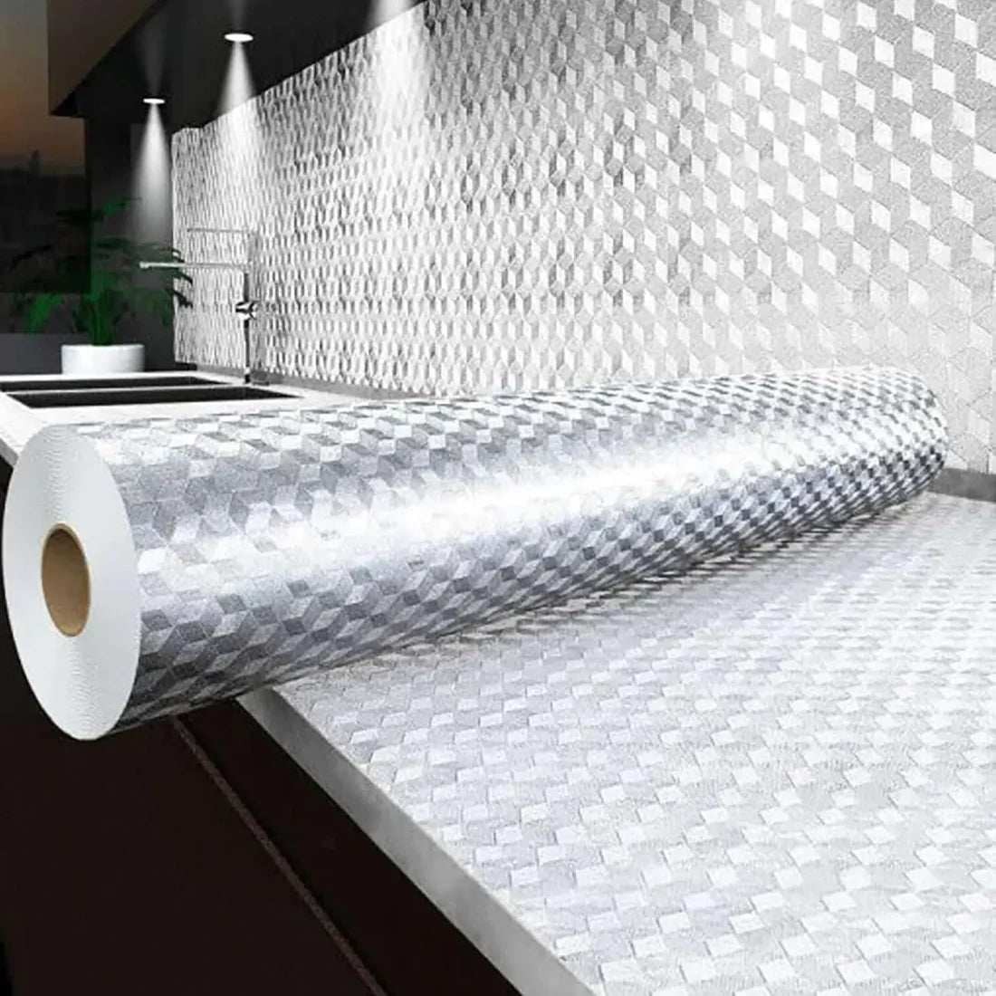 Peel and Stick Aluminum Foil Contact Paper