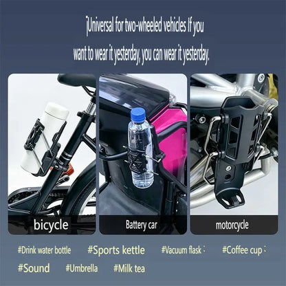 Adjustable Anti-Theft Motorcycle & Bike Cup Holder