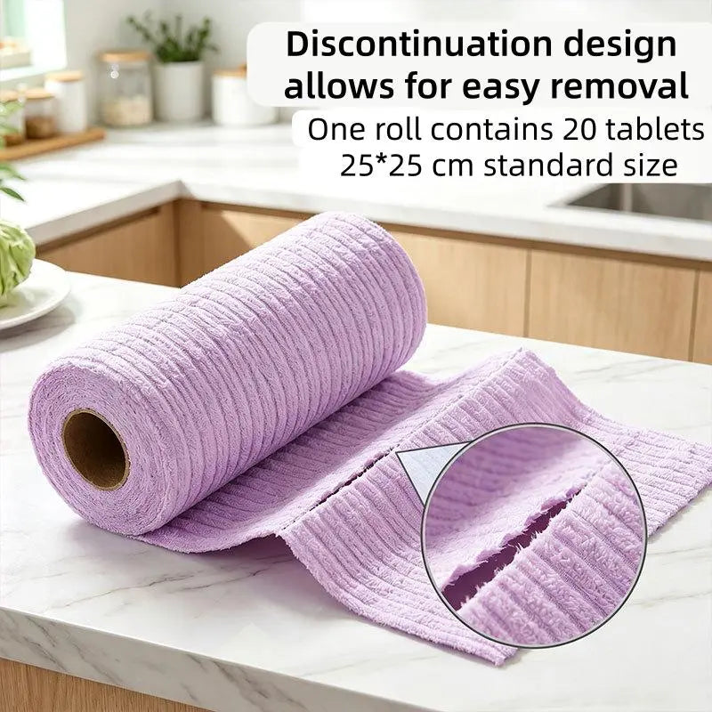 Tear-Off Microfiber Cleaning Cloth Roll