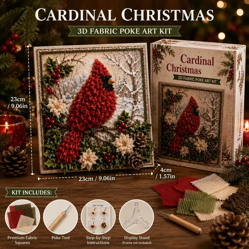3D Christmas Poke Art Kit – DIY Holiday Wall Hanging Decoration