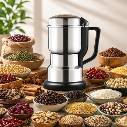 Multi-Function Stainless Steel Coffee & Grain Grinder