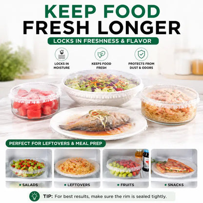 Stretchable Food Storage Covers for Bowls, Plates, and Leftovers