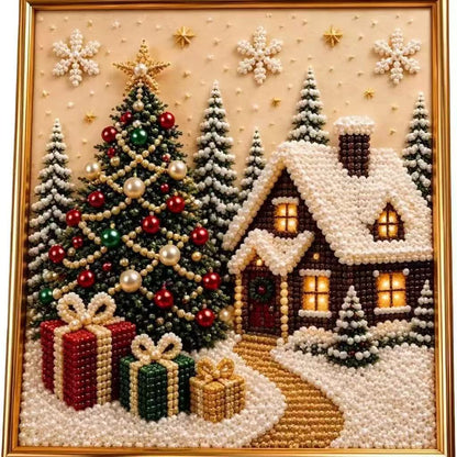 🎄 Frameless 3D Beaded Christmas Diamond Painting