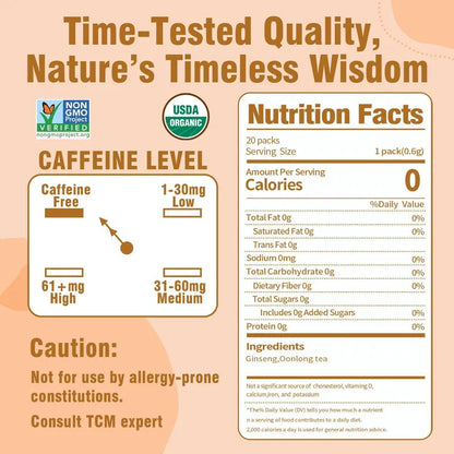 Freeze-Dried Ginseng Energy Tea