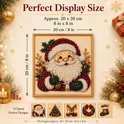 🎄 Frameless 3D Beaded Christmas Diamond Painting