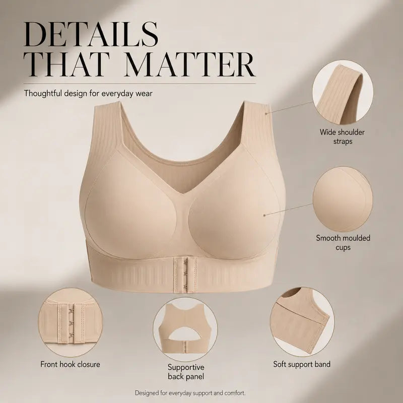 【Postural correction】Women’s Beige Wireless Bra
