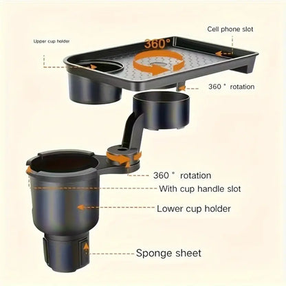 Multi-Functional Car Console Organizer Tray