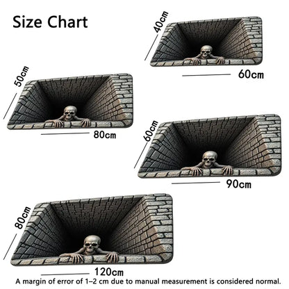 Halloween Skull & Clown 3D-Effect Door Mat
