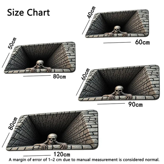 Halloween Skull & Clown 3D-Effect Door Mat