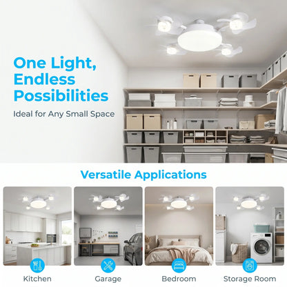 🌀50% OFF NOW! 💡 Ceiling Fan with E27 Socket – Silent 2-in-1 LED Fan with Remote Control – Cool & Light in One 🏠