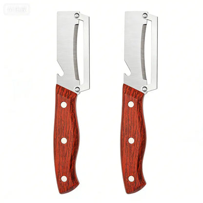 Stainless Steel Sharp Peeler with Wooden Non-Slip Ergonomic Handle
