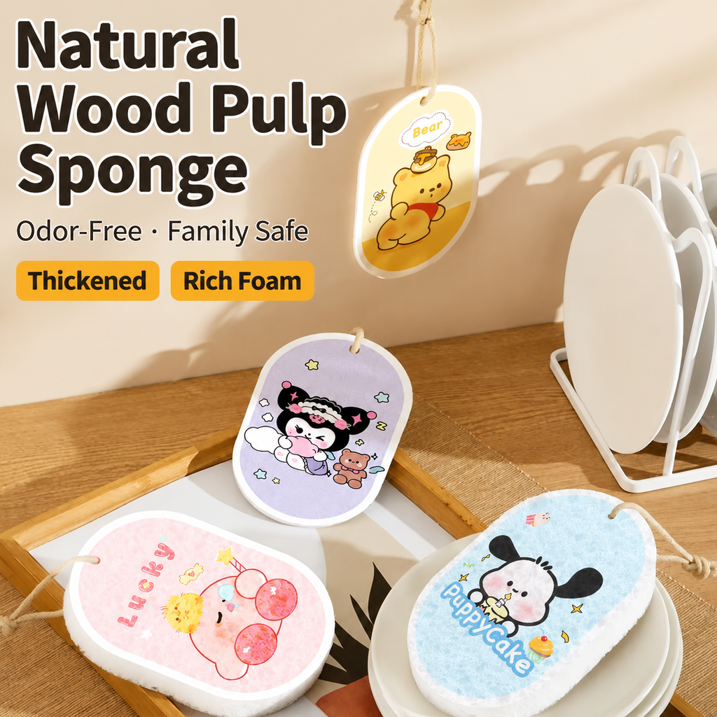 Premium Dual-Action Kitchen Sponge - Scratch-Free Dish Scrubber & High-Absorbency Cleaning Sponge