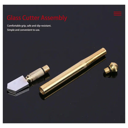 Heavy-Duty Diamond Head Glass Cutter Tool
