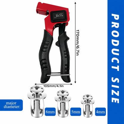 30Pcs/90Pcs Heavy-Duty Carbon Steel Button Rivet Locking Nuts Set