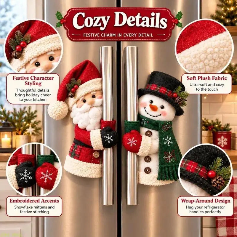 Christmas Santa Snowman Handle Huggers