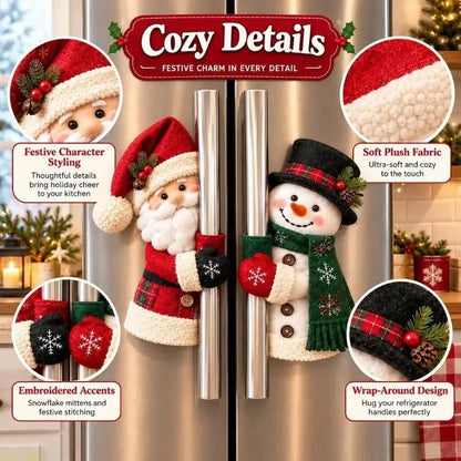 Christmas Santa Snowman Handle Huggers