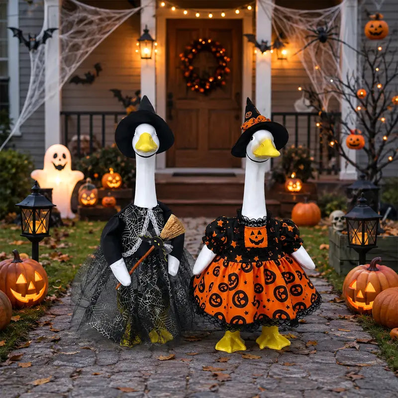 Halloween Porch Goose Costumes Set