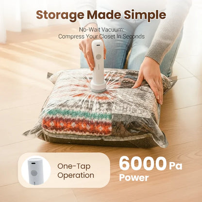 Vacuum Storage Bags with Rechargeable Pump (Travel)
