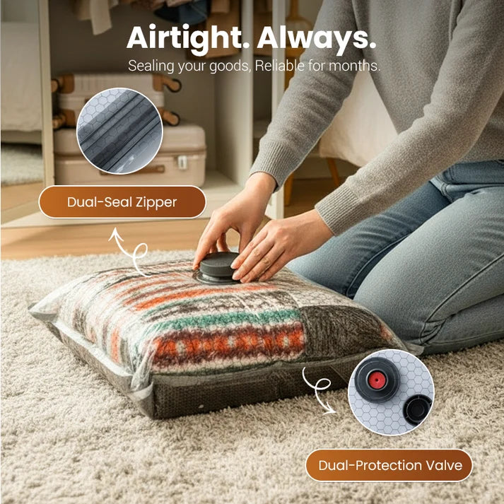 Vacuum Storage Bags with Rechargeable Pump (Travel)