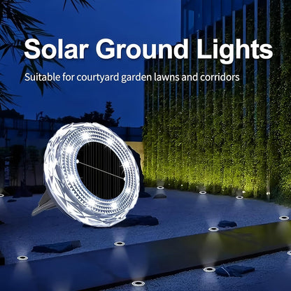 Solar Outdoor Ground Disk Lights