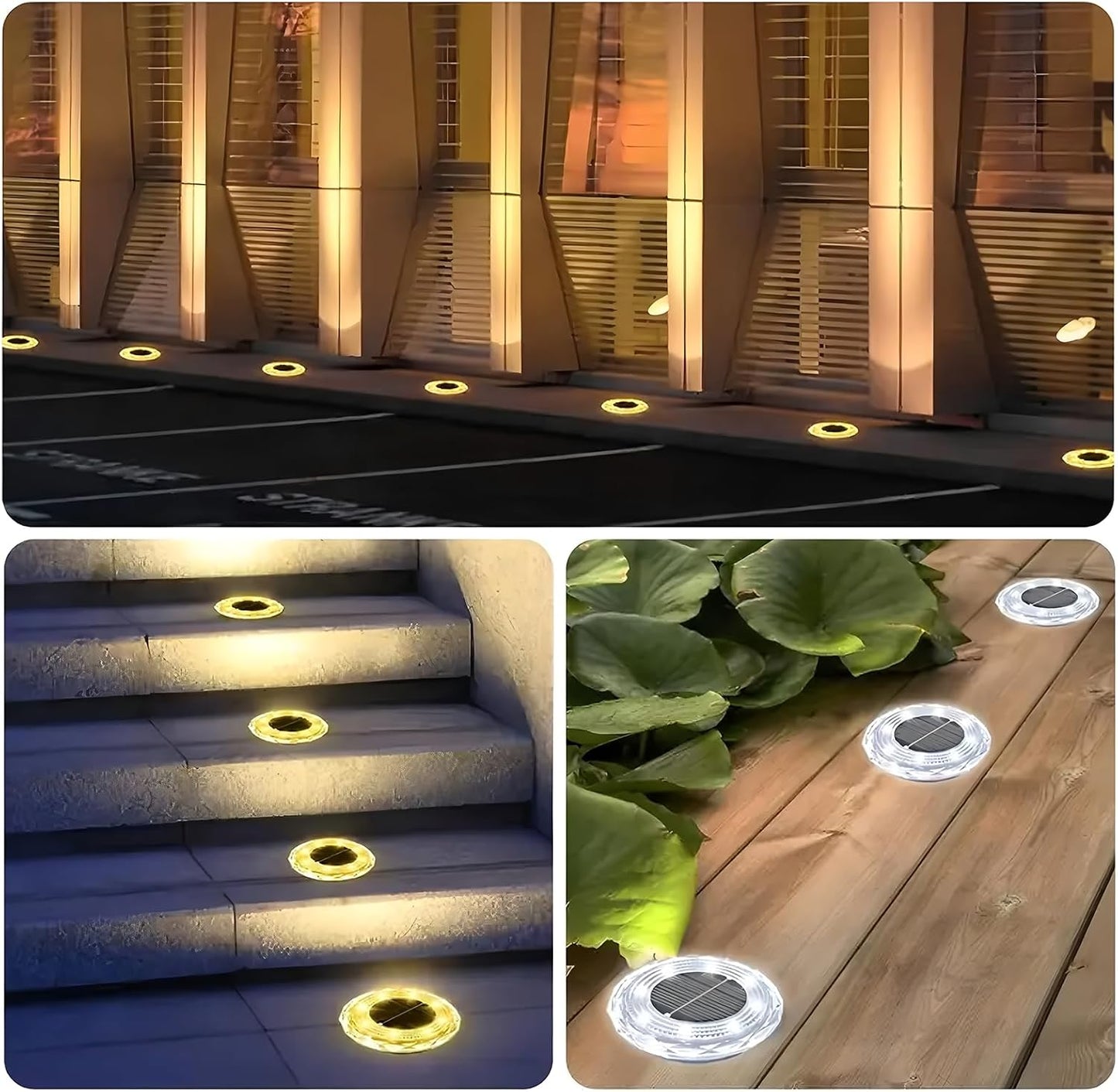 Solar Outdoor Ground Disk Lights