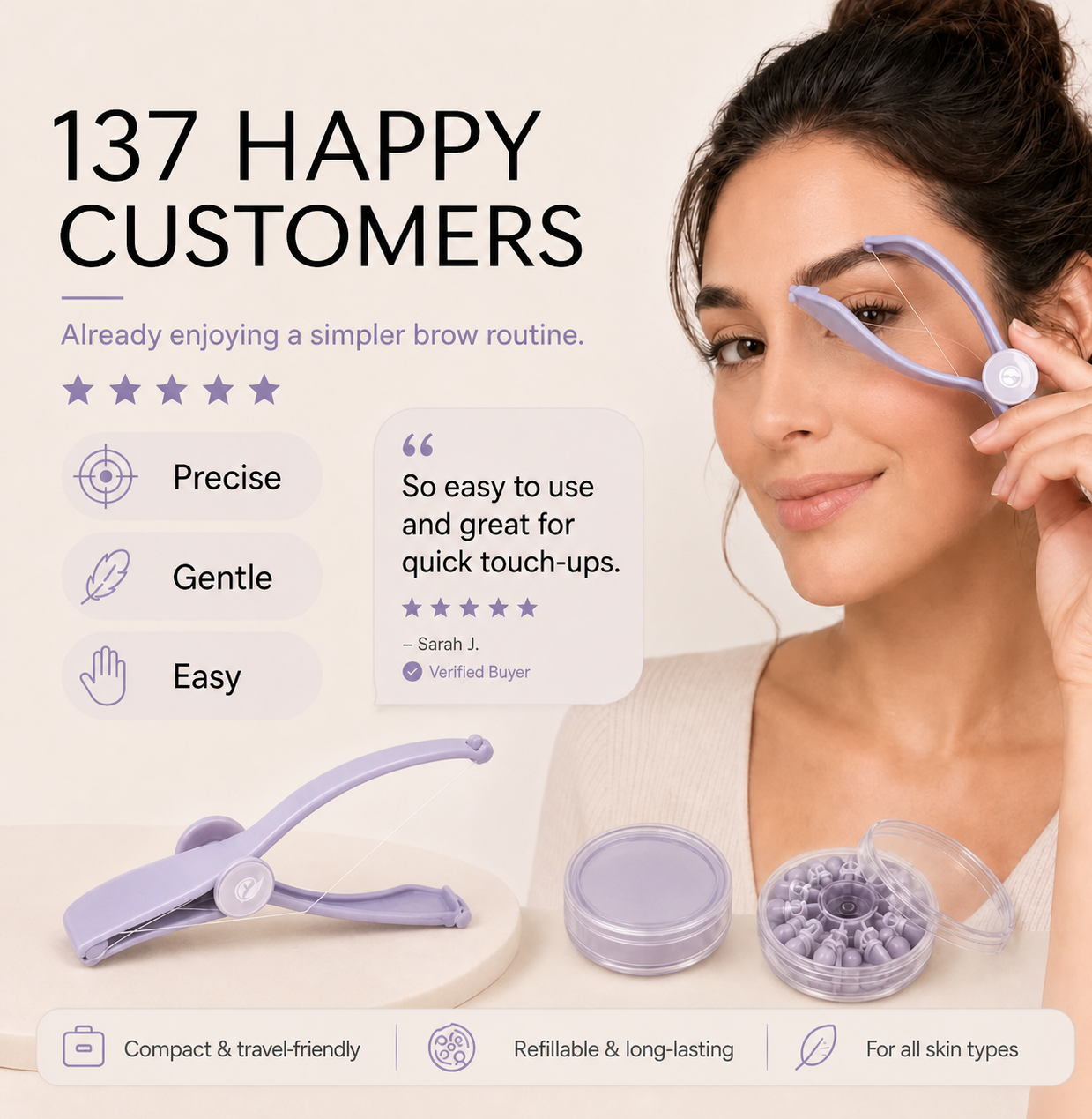 Precise Brow Threading Tool