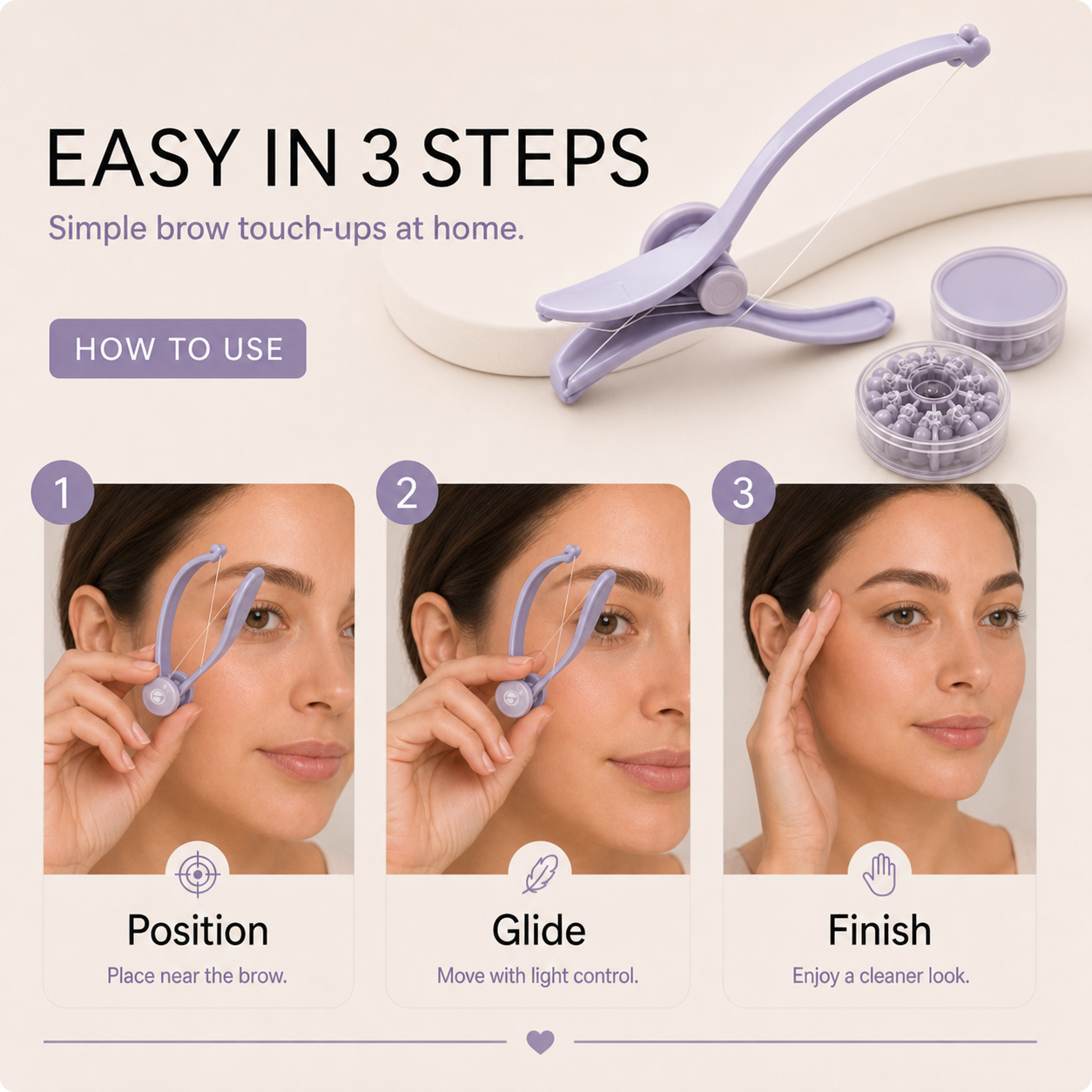 Precise Brow Threading Tool