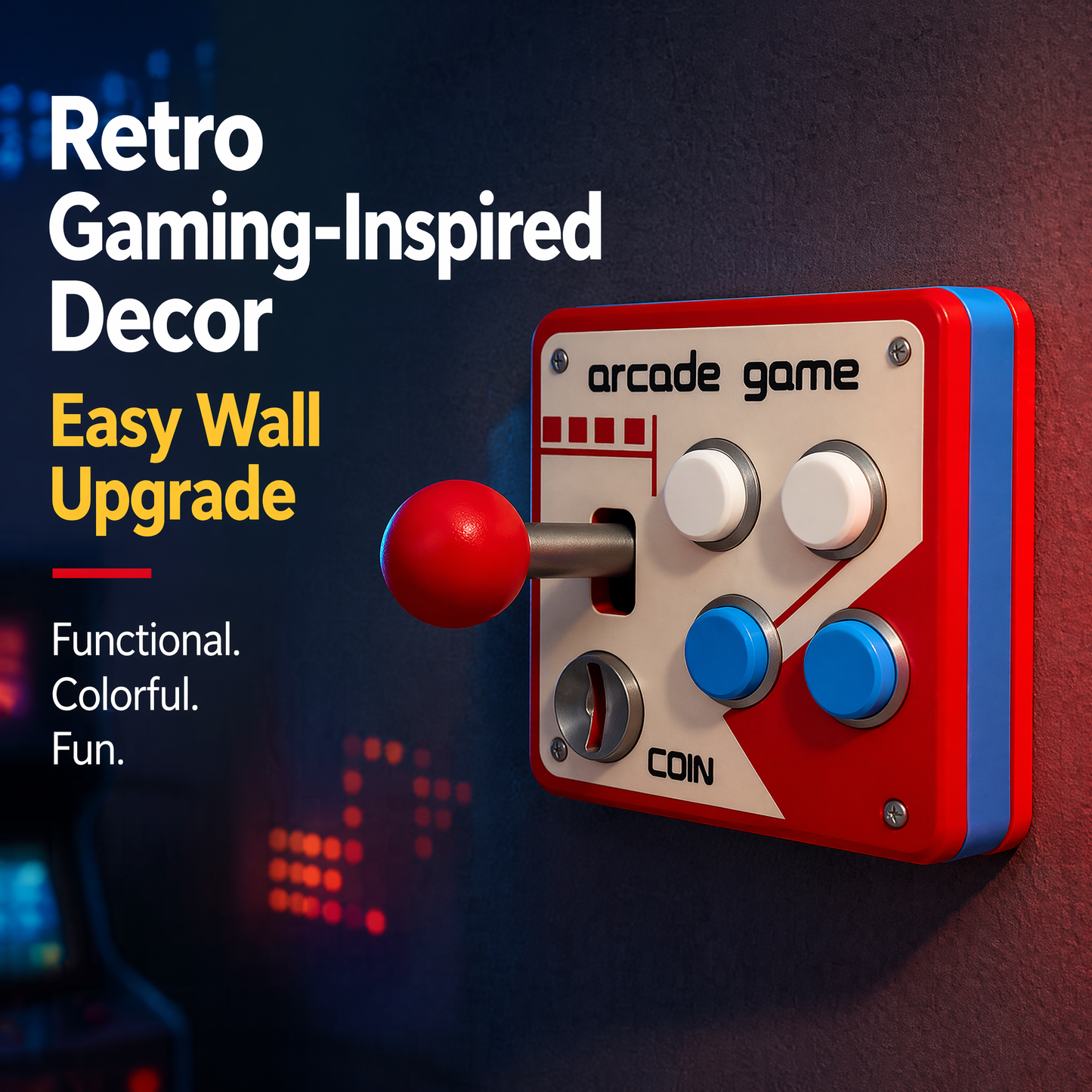 Retro Arcade Light Switch Cover