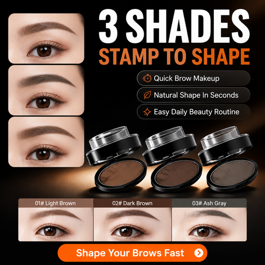 Waterproof Eyebrow Stamp Powder Kit – Natural Long-Lasting Brow Shaping Makeup