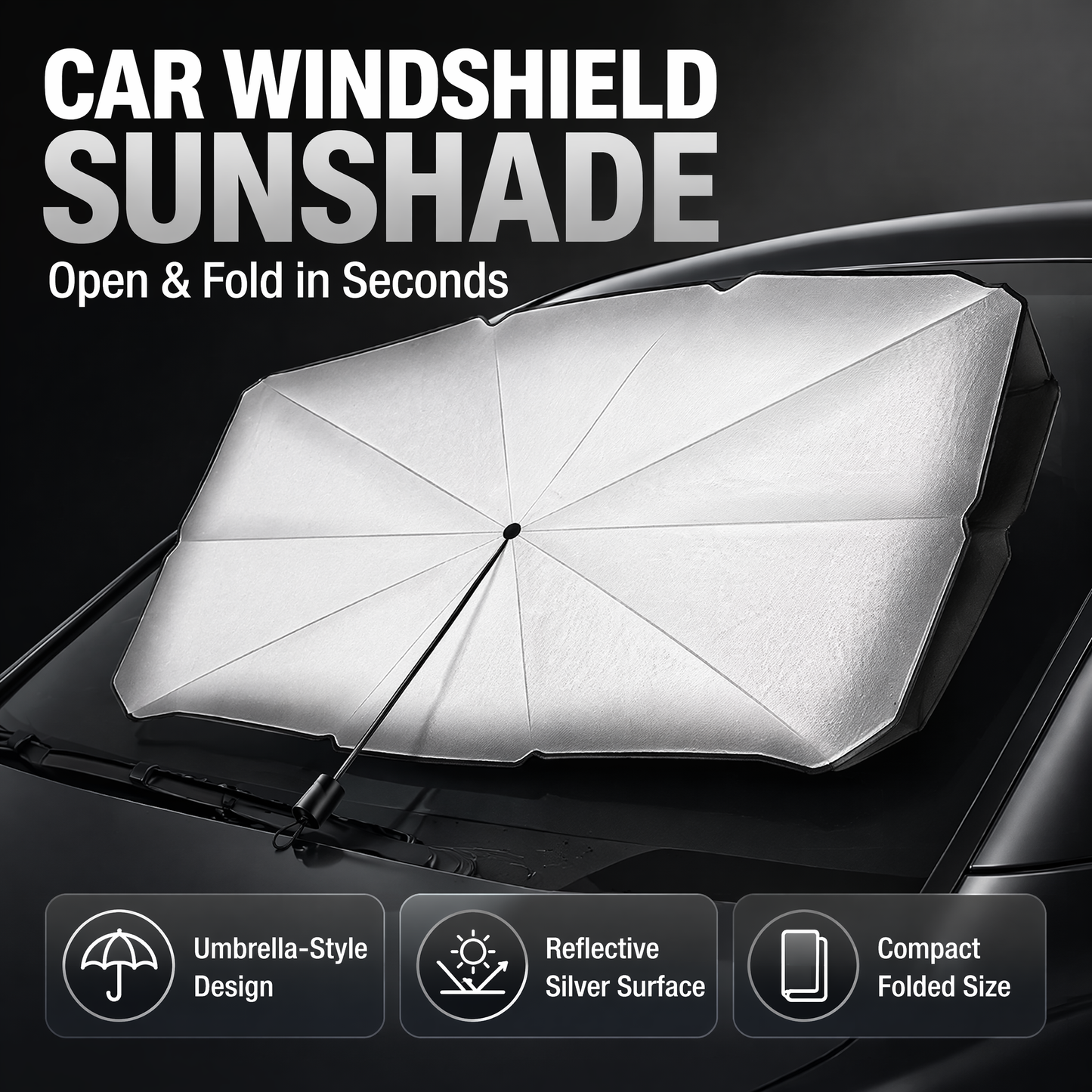 Foldable Car Windshield Sunshade Umbrella