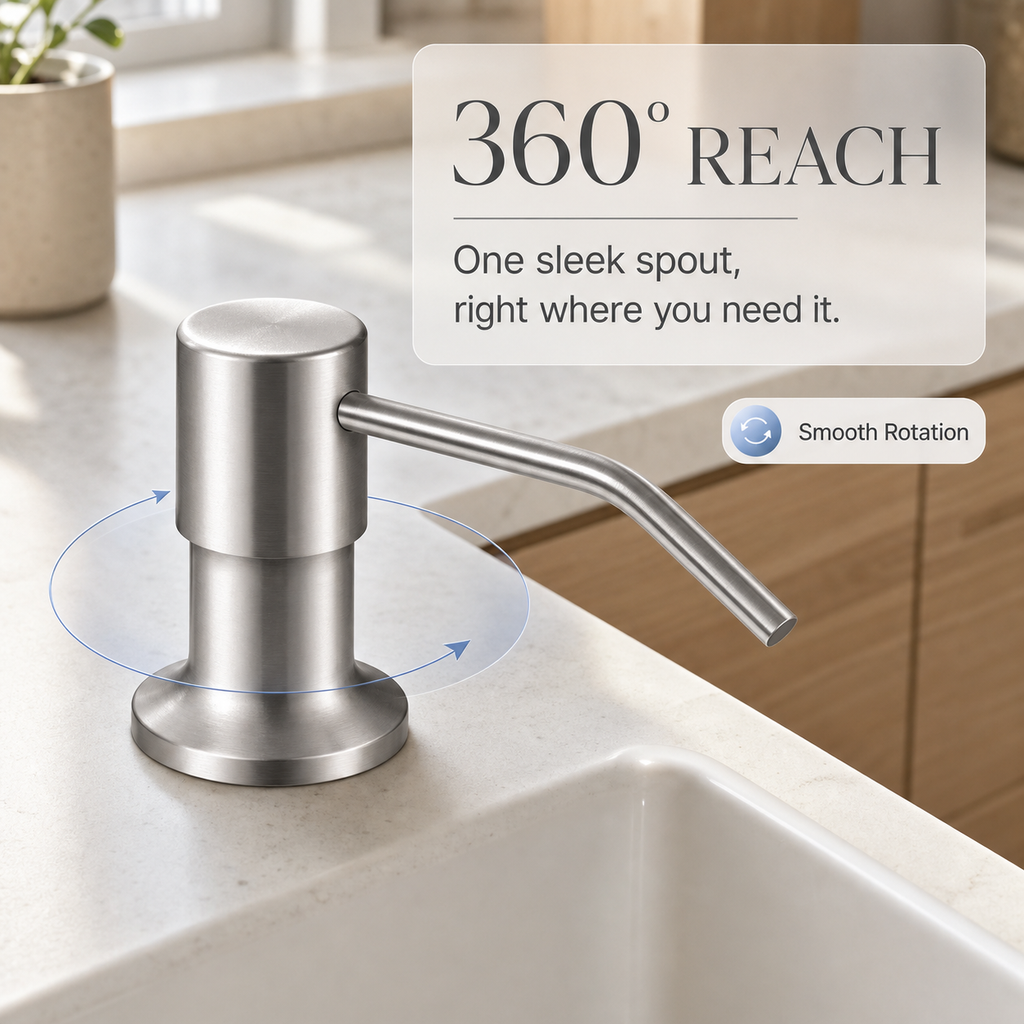 Brushed Nickel Sink Soap Dispenser