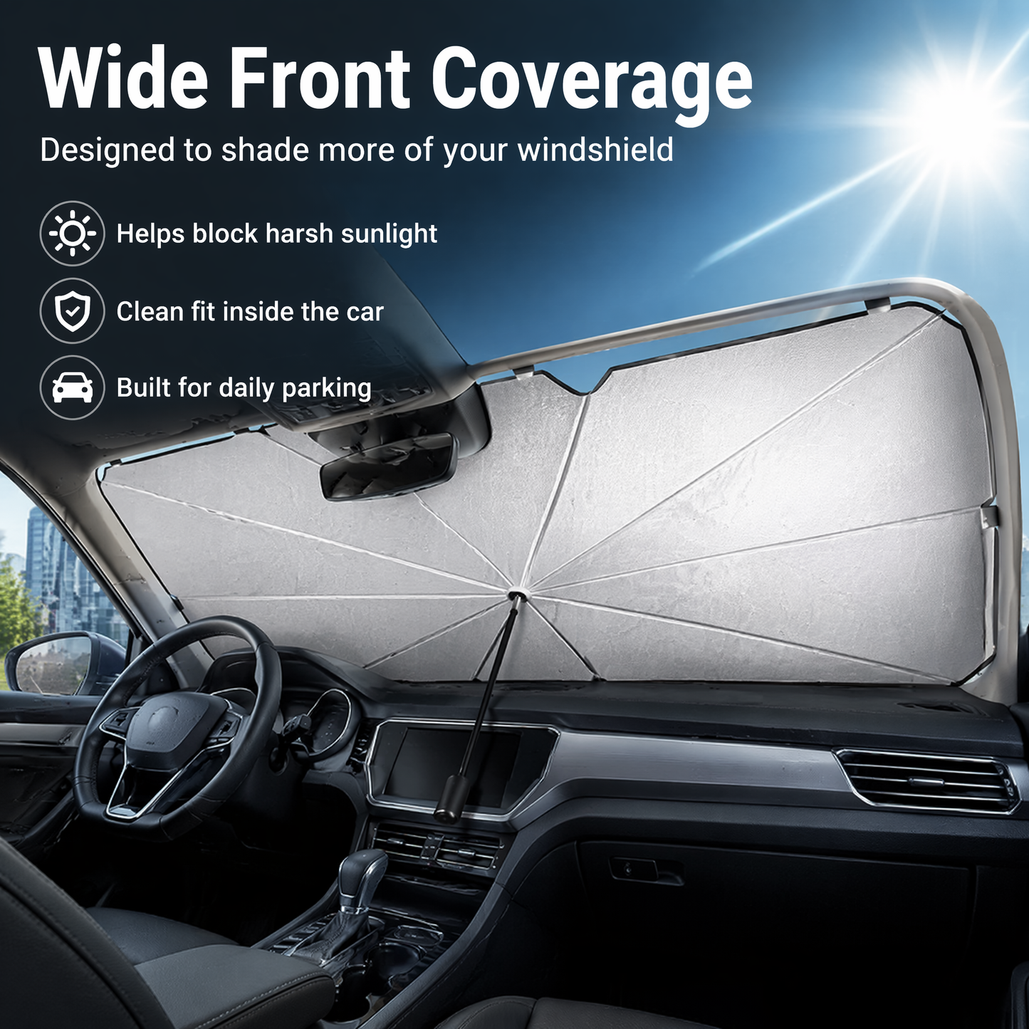 Foldable Car Windshield Sunshade Umbrella