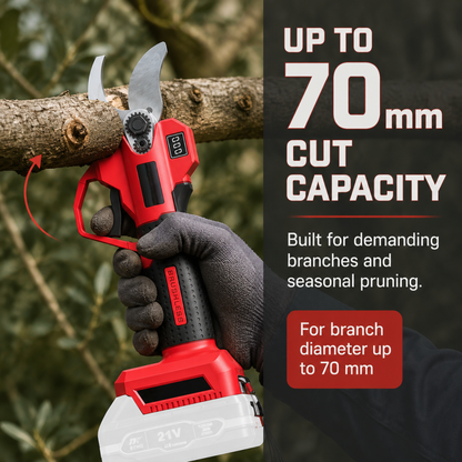 Electric Pruning Shears – Cordless Power Pruner with Brushless Motor & 2000mAh Batteries