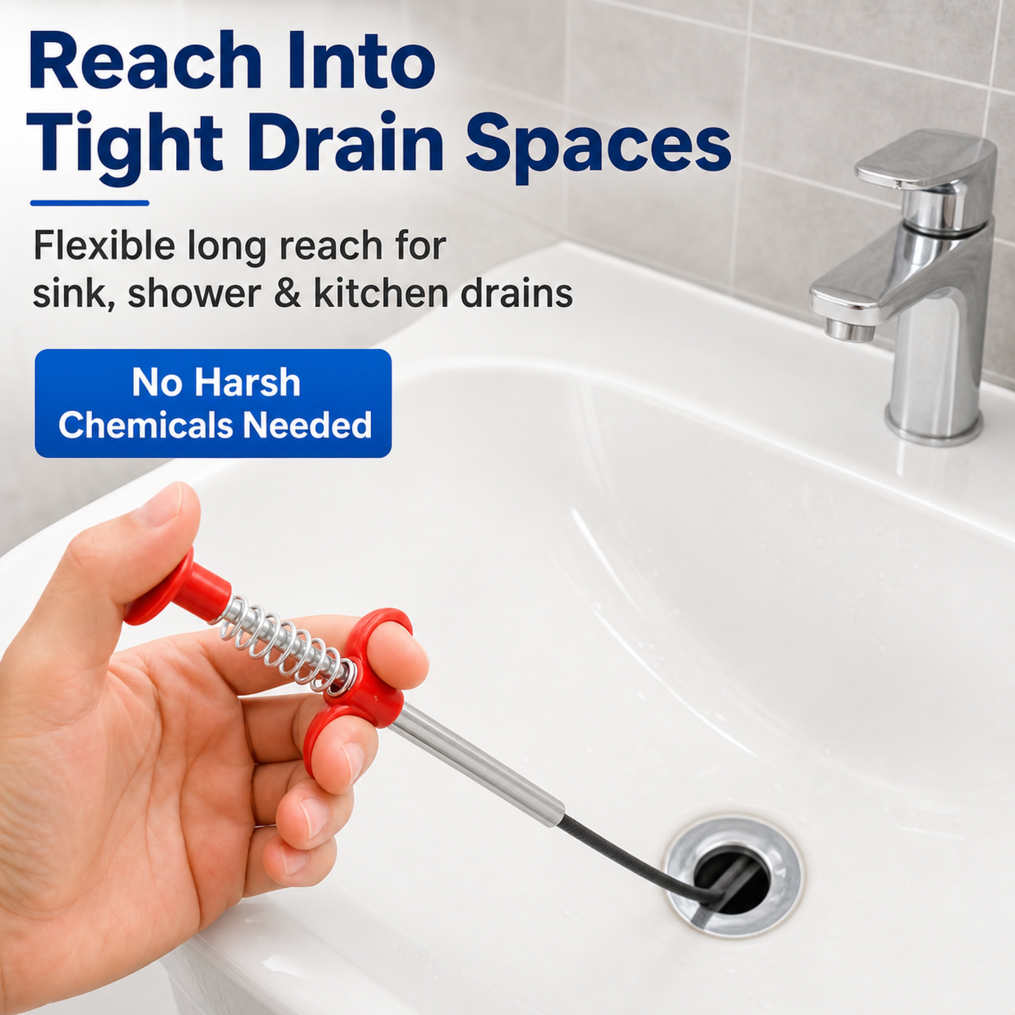 Flexible Four-Claw Drain Cleaning Tool