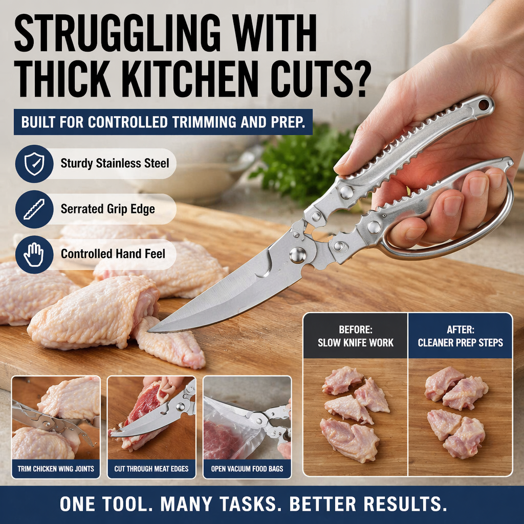 Heavy-Duty Stainless Steel Kitchen Shears