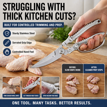 Heavy-Duty Stainless Steel Kitchen Shears
