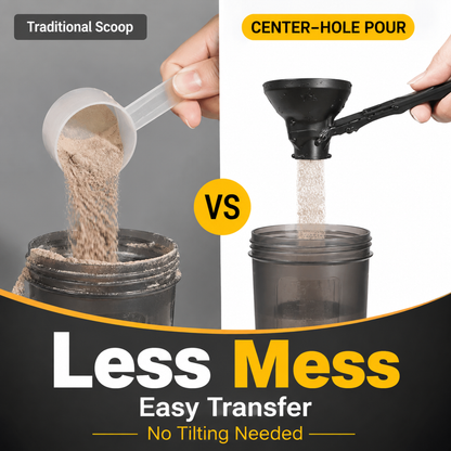 [Buy 1 Get 1 Free] Sliding Protein Powder Spoon Funnel, BPA-Free Scoop for Creatine Coffee Smoothie Powder, Holiday Gift