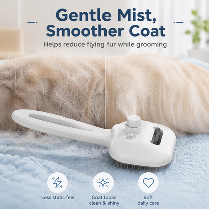 2-in-1 Steaming Pet Grooming Brush