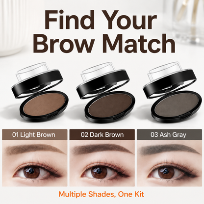 Waterproof Eyebrow Stamp Powder Kit – Natural Long-Lasting Brow Shaping Makeup