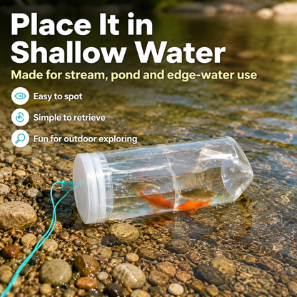 Portable Transparent Fish Trap Bottle